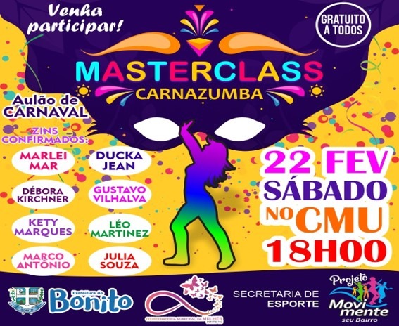 CARNAZUMBA promete animar o CMU no próximo sábado