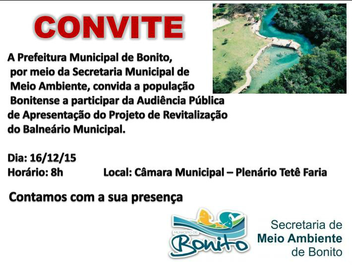 CONVITE PARA AUDIÊNCIA PÚBLICA