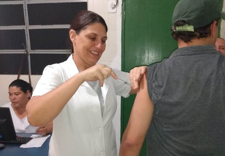 A estimativa é de que mais de 500 moradores  tenham sido imunizados no último sábado Foto: Divulgação.