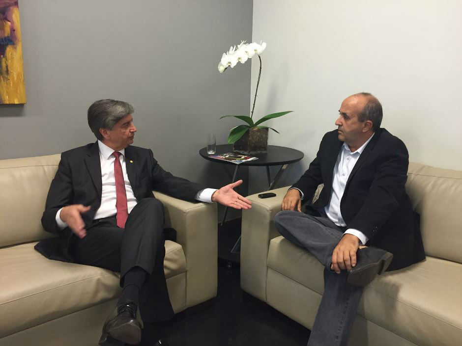 Dep. Federal Dagoberto Nogueira conversa com Prefeito Leleco