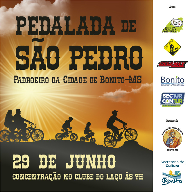 Festa do padroeiro de Bonito traz novidade este ano: Pedalada de São Pedro