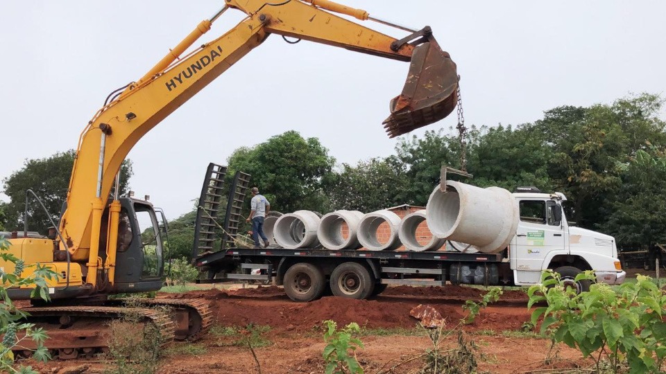 Rede de drenagem utilizará 1.048,74 metros de tubos de concreto (manilhas). Foto: Jabuty