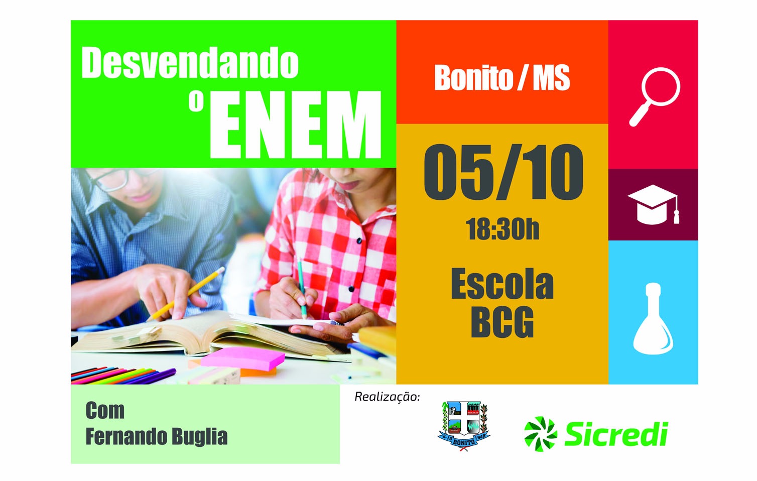 SICRED promoverá palestra sobre o ENEM em Bonito