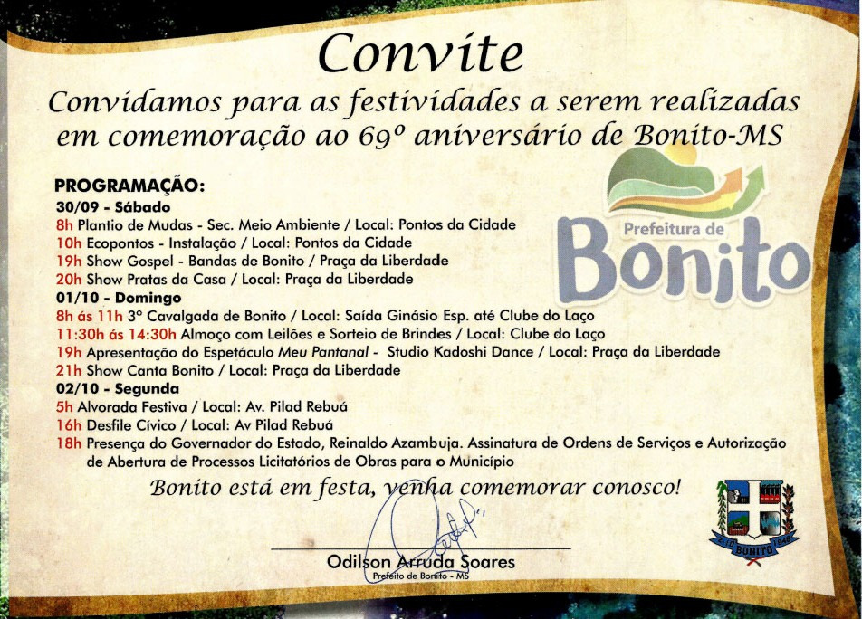 Prefeitura divulga programação para o aniversário da cidade