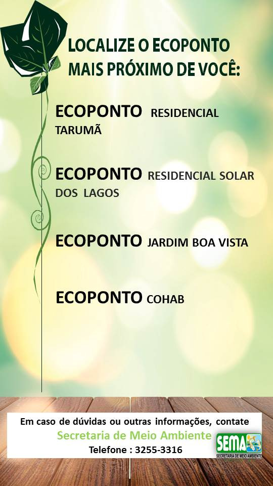 Meio Ambiente lança Guia do Usuário do Ecoponto