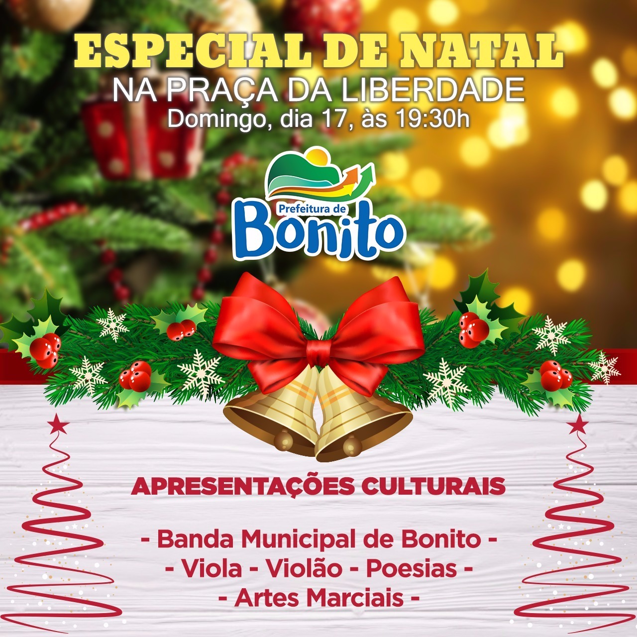 Bonito terá Especial de Natal no próximo domingo, dia 17