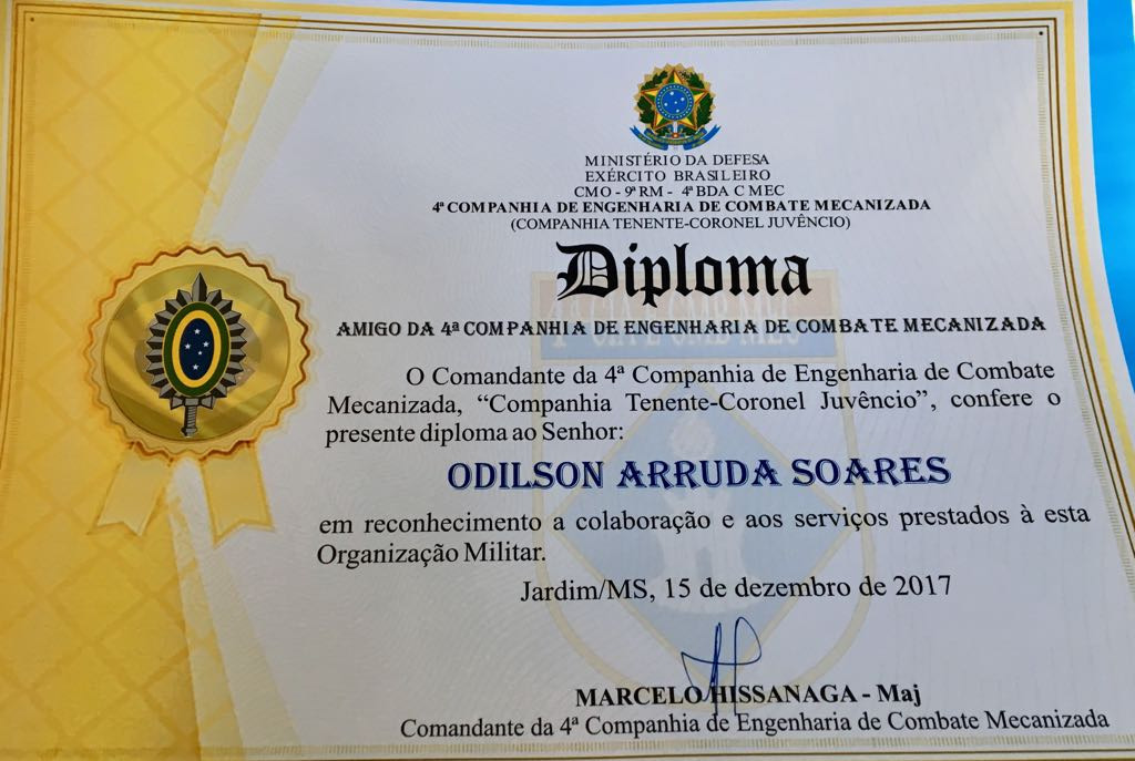 Prefeito é homenageado em solenidade do Dia do Reservista
