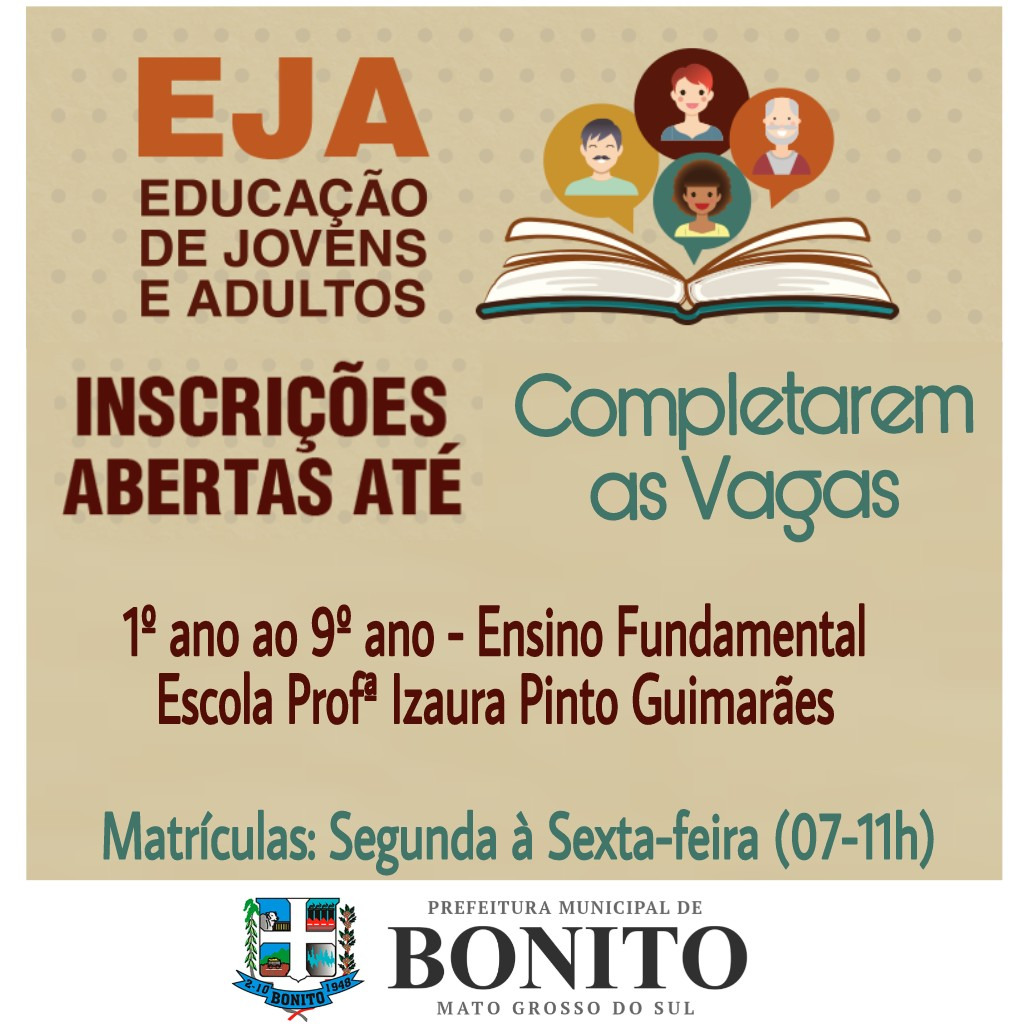 Matrículas para Educação de Jovens e Adultos já estão abertas