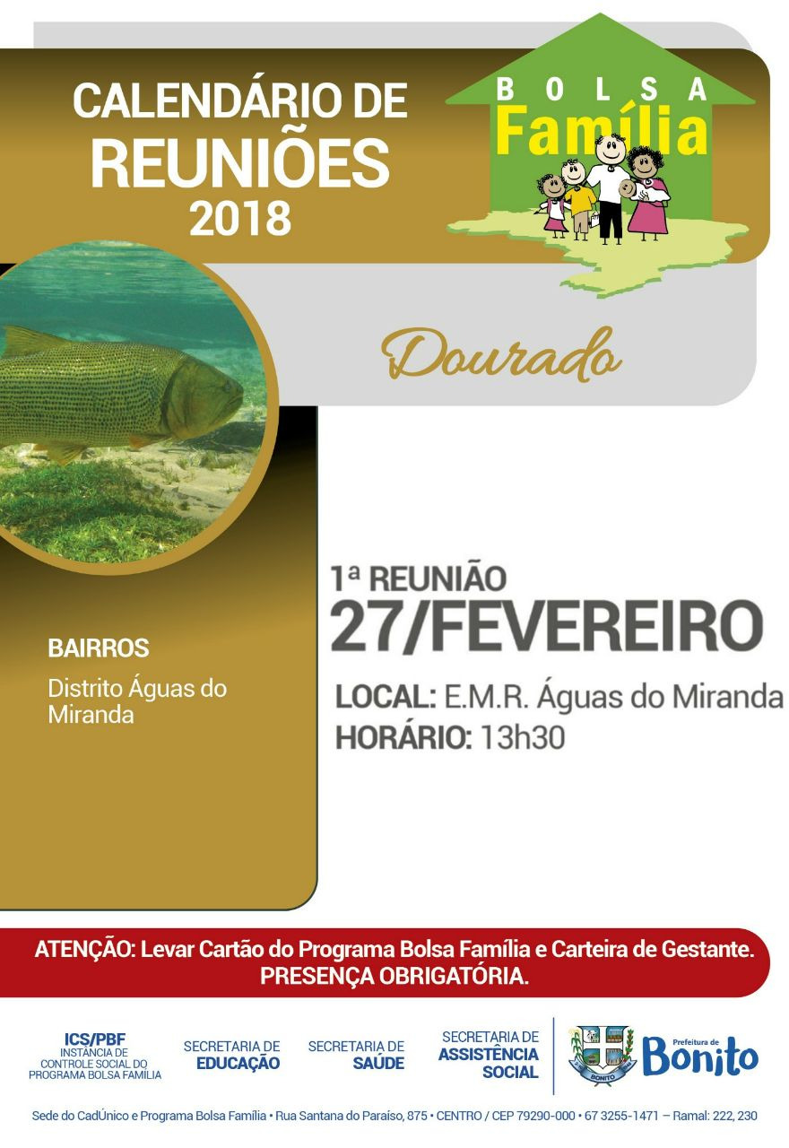 Bolsa Família divulga calendário de reuniões para 2018