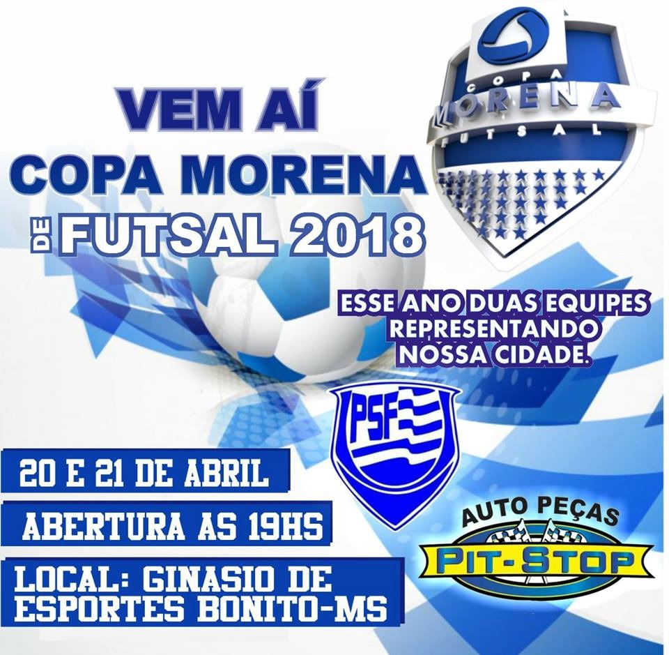 Bonito terá duas equipes participando da Copa Morena 2018