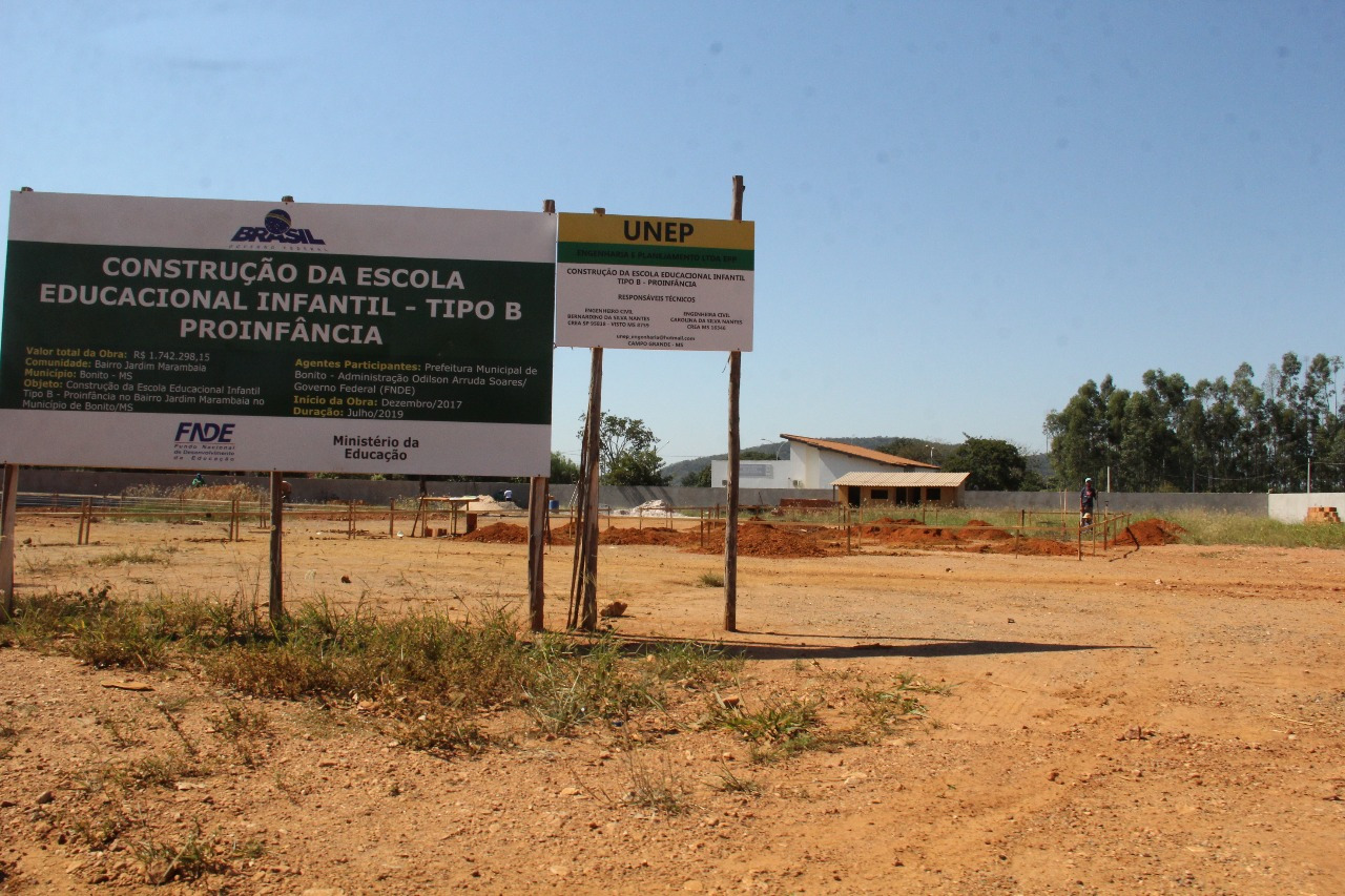 Obras da creche da Marambaia já se encontram em andamento