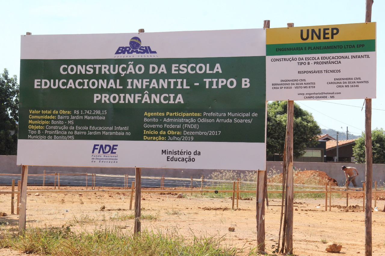 Obras da creche da Marambaia já se encontram em andamento