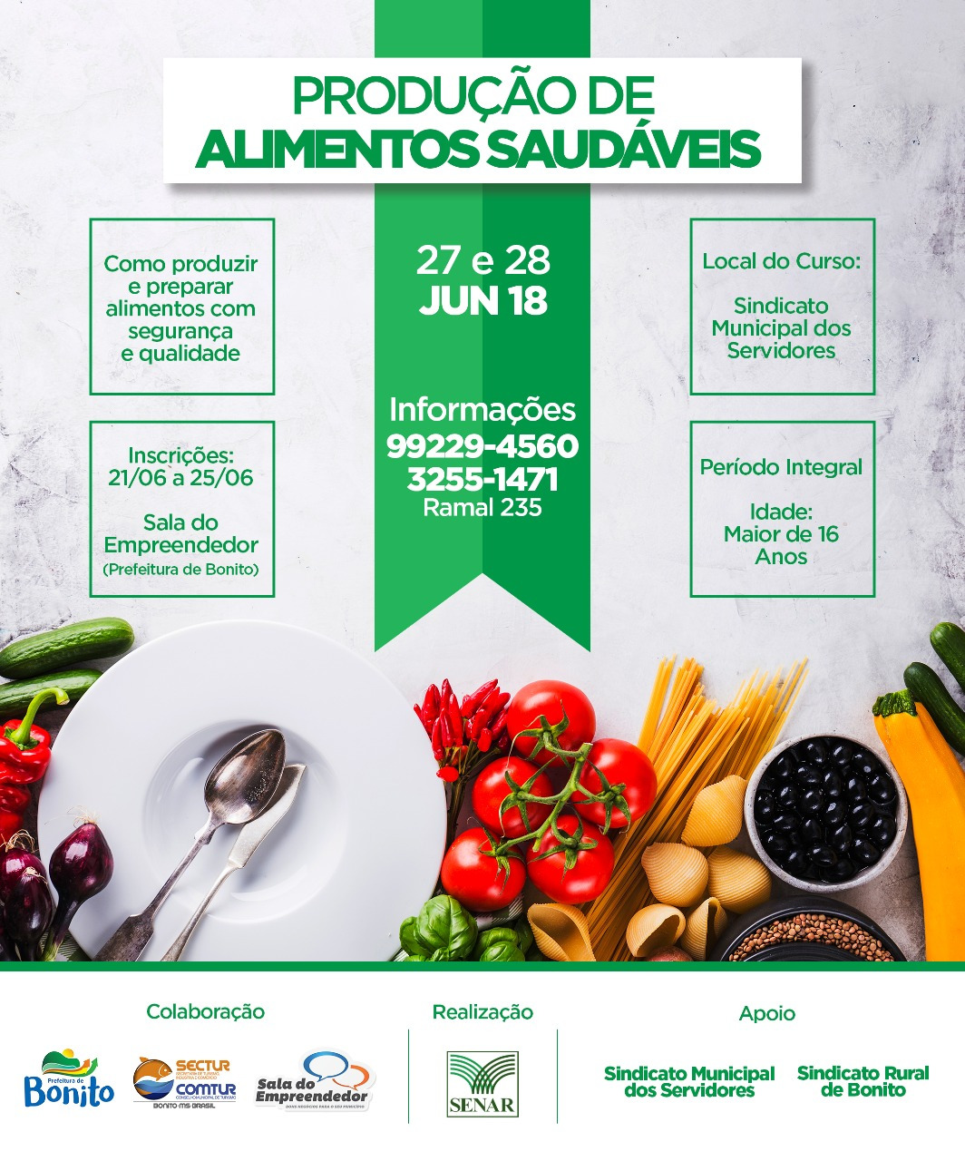 SENAR vai realizar curso de Produção de Alimentos Saudáveis
