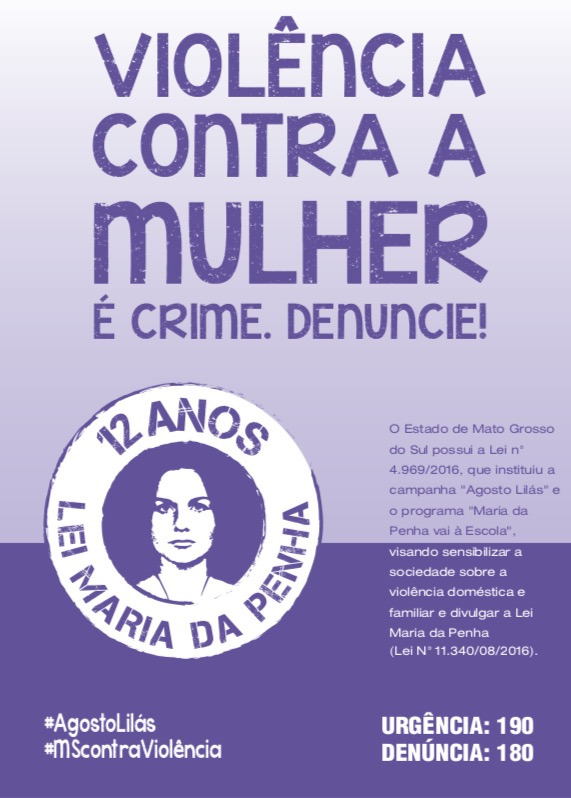 Campanha "Agosto Lilás" combate violência contra a mulher