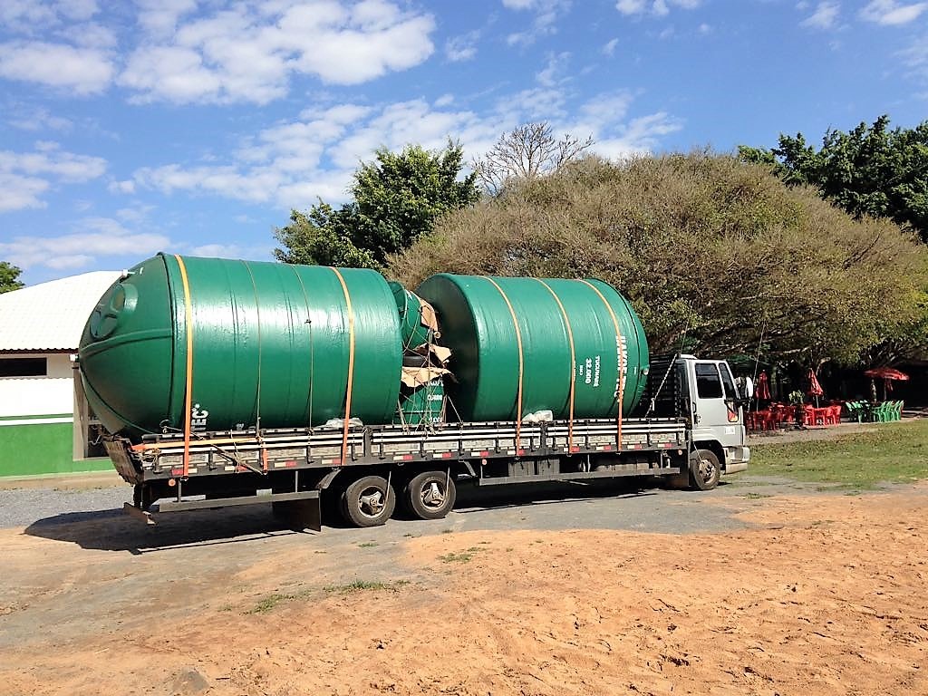 Novo sistema de captação de efluentes terá dois tanques, com capacidade para 36.000 litros cada um.