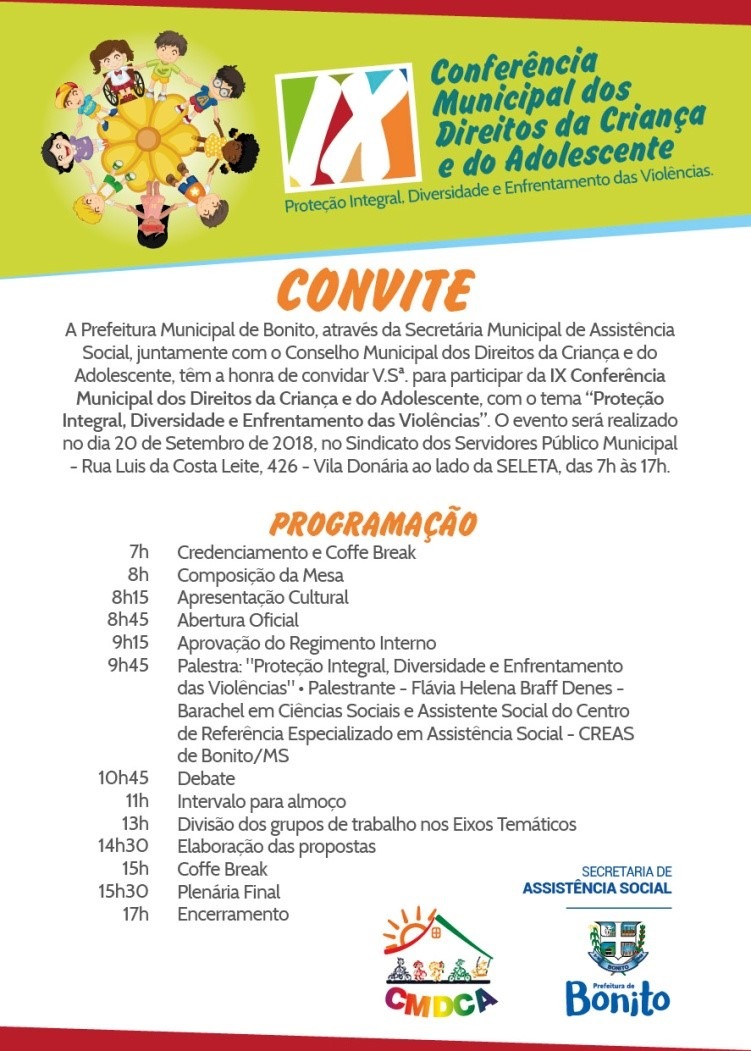 CMDCA realiza conferência nesta quinta-feira, dia 20