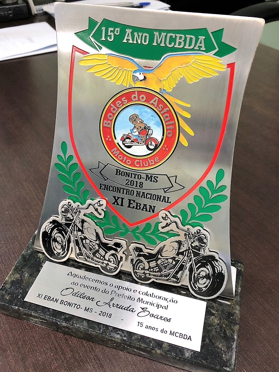 Prefeito recebe homenagem do Moto Clube Bodes do Asfalto