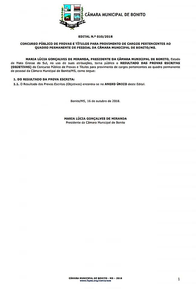 Câmara divulga resultado das provas escritas do Concurso Câmara divulga resultado das provas escritas do Concurso