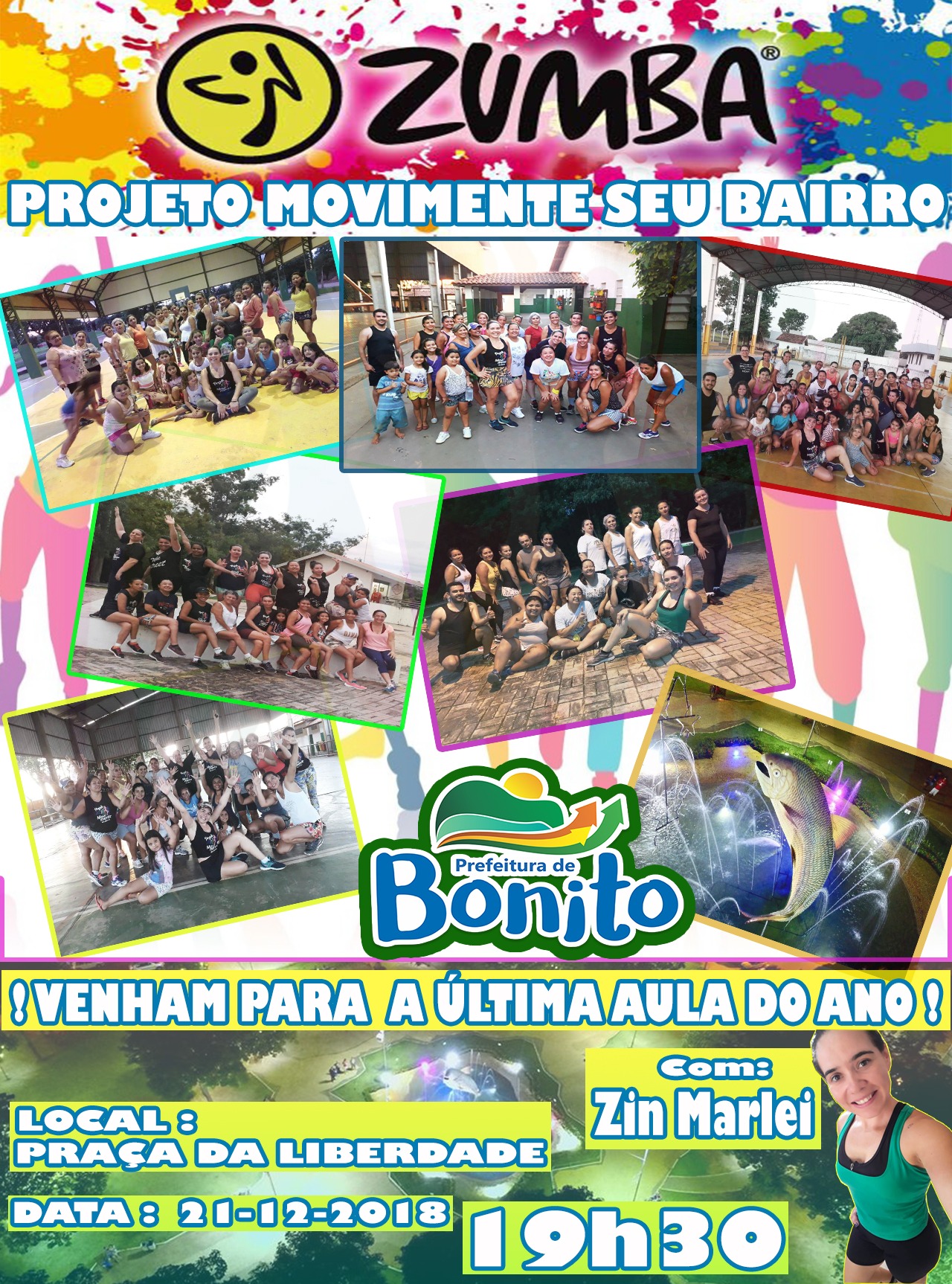 Projeto Movimente Seu Bairro - Última Zumba do ano na Praça da Liberdade