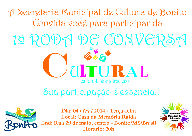 Secretaria Municipal de Cultura de Bonito promove roda de conversa cultural