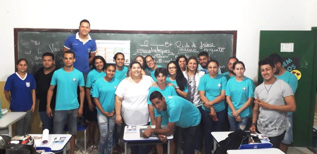 EJA recebe palestra sobre importância da vacinação Palestra sobre imunização foi conteúdo da aula de quarta-feira (10). Foto: Divulgação