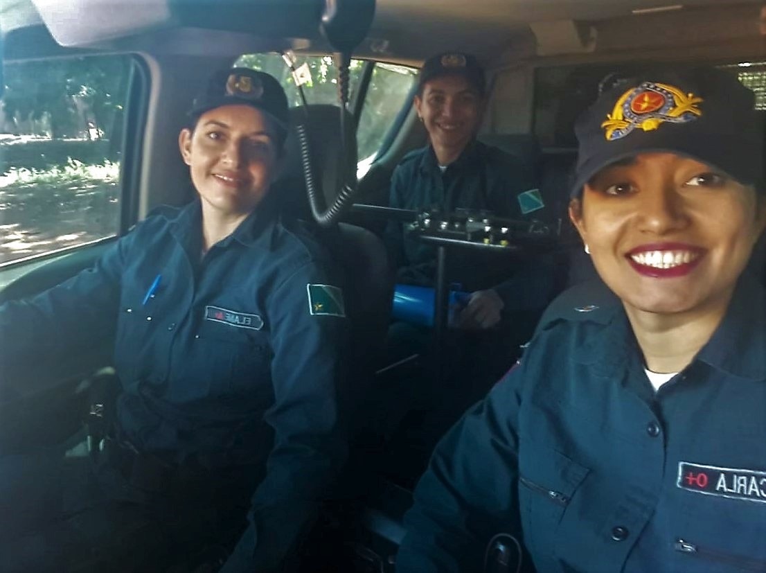 A equipe do Programa Mulher Segura (Promus) é composta por policiais mulheres. Foto: Divulgação