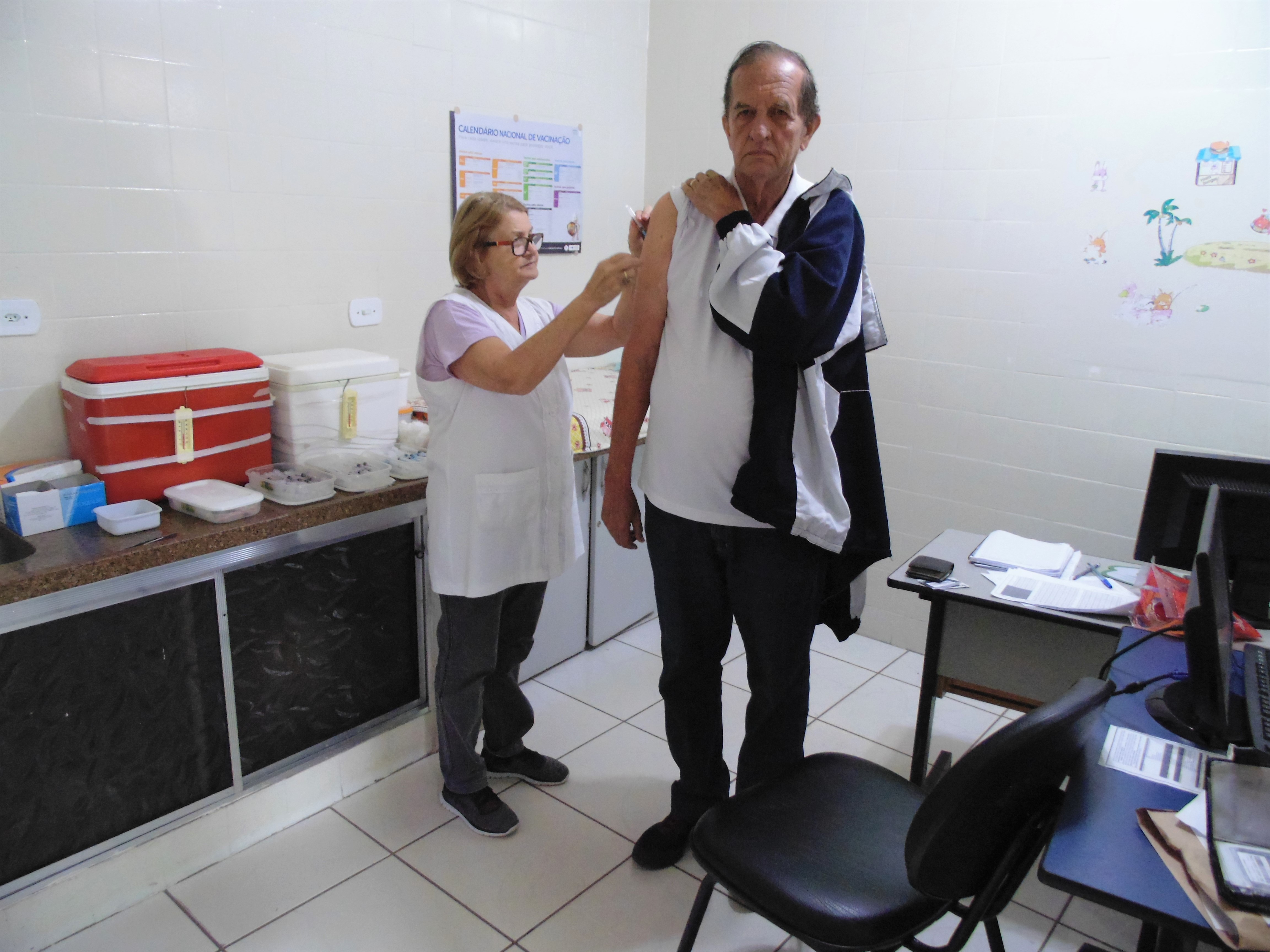 A vacinação está sendo realizada nas unidades ESF Centro e Rincão Bonito. Foto: PMB
