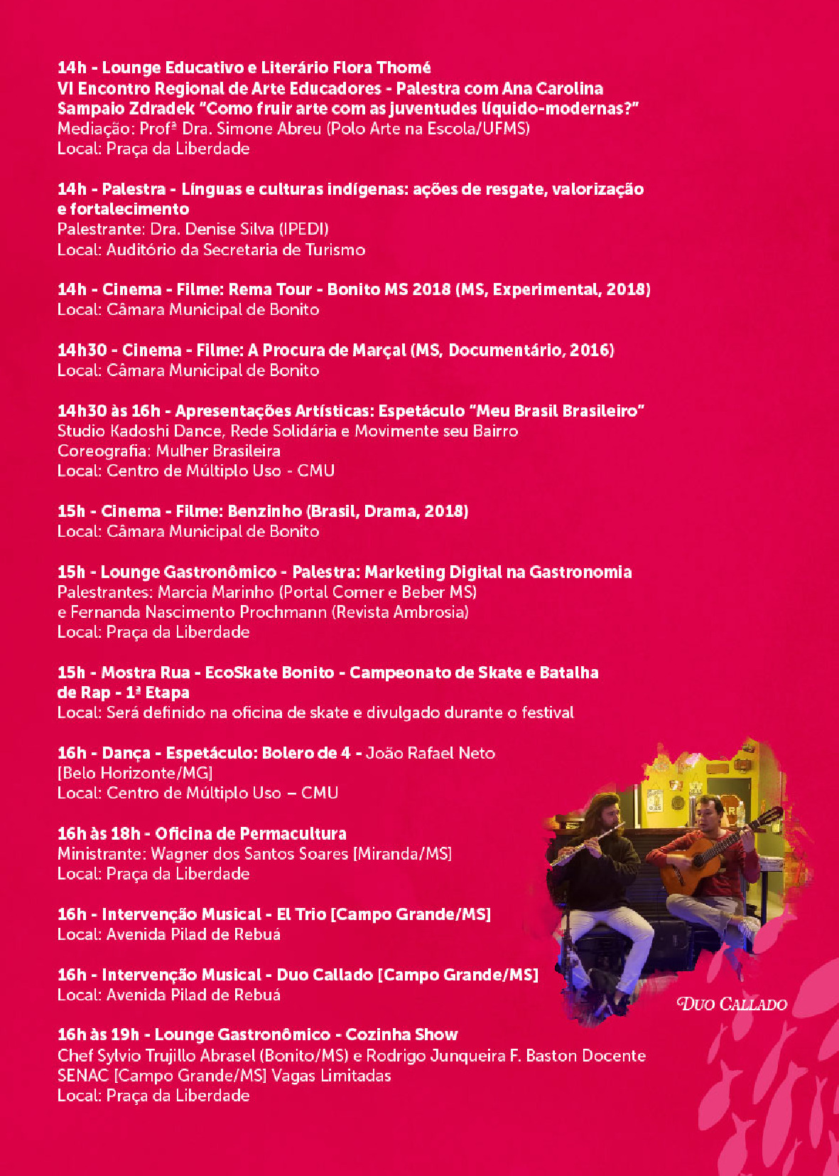 Confira a programação do Festival de Inverno, em novo formato Confira a programação do Festival de Inverno, em novo formato