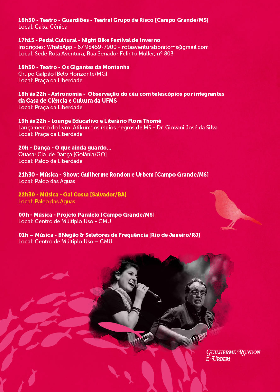 Confira a programação do Festival de Inverno, em novo formato Confira a programação do Festival de Inverno, em novo formato