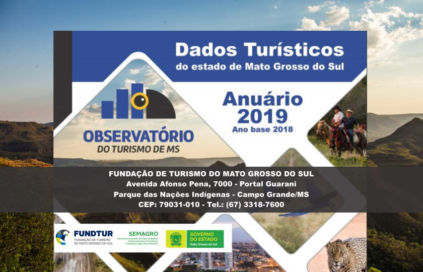 Para acessar o Anuário dos Dados Turísticos de MS entre no site www.observatorioturismo.ms.gov.br.