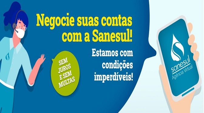 Sanesul divulga calendário para parcelamento de débitos sem juros e multas