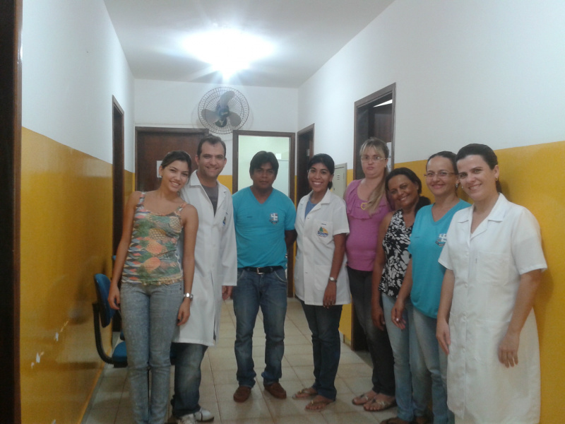 Equipe que trabalhou durante campanha no ESF Rincão Bonito