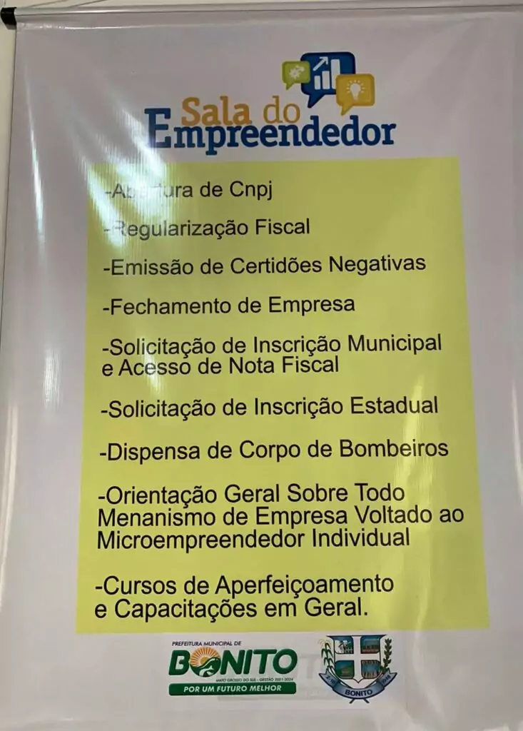 Bonito tem Sala do Empreendedor, Procon, PAV da Receita Federal e Ministério do Trabalho em endereço único