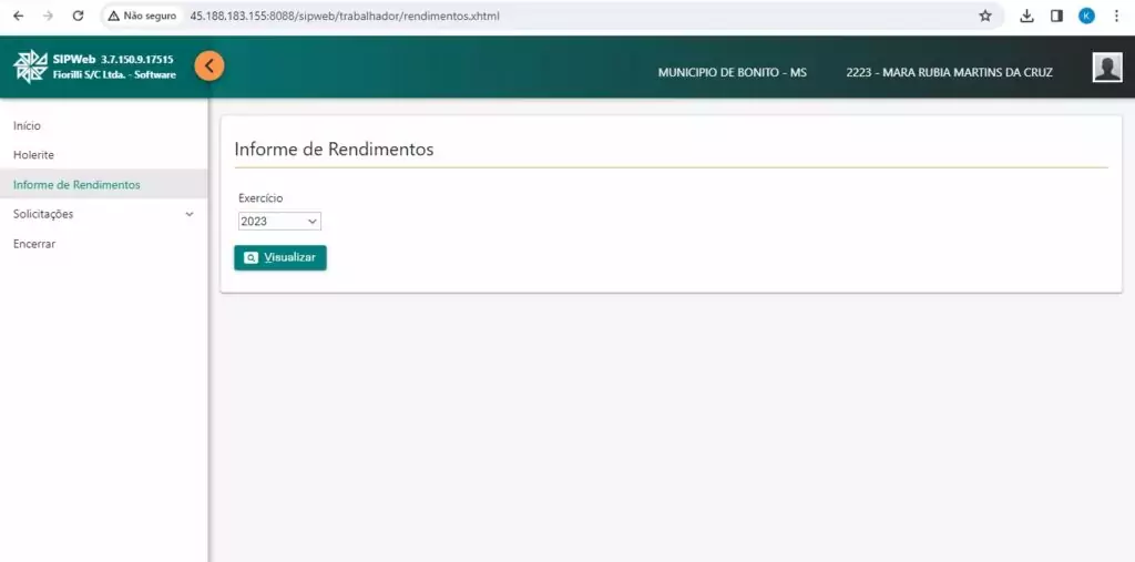 Informe de Rendimentos está disponível para emissão pelo site da Prefeitura de Bonito