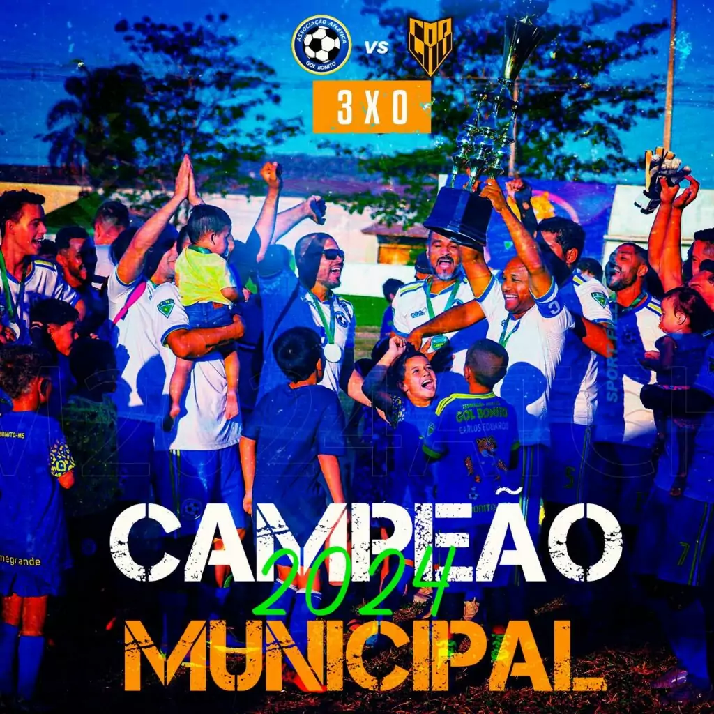 Associação Atlética Gol Bonito vence por 3X0 e leva o título de campeã do Municipal de Futebol