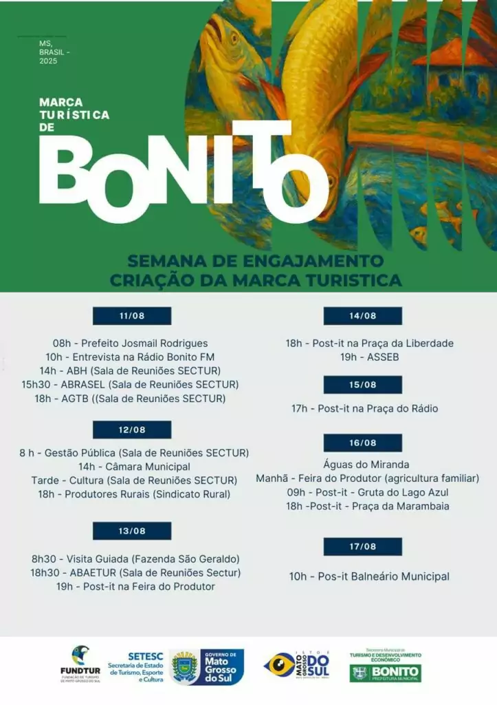Bonito inicia projeto para construção de sua Marca Turística com a participação da população Bonito inicia projeto para construção de sua Marca Turística com a participação da população