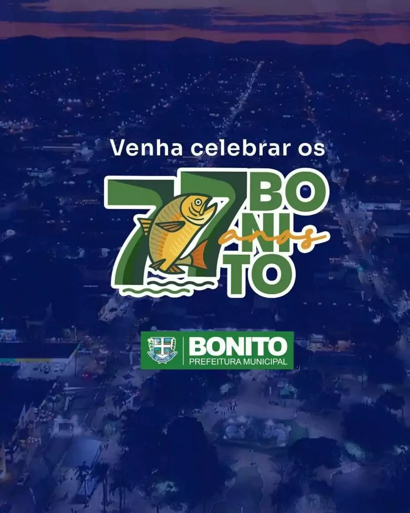 Bonito celebra 77 anos com programação especial Bonito celebra 77 anos com programação especial