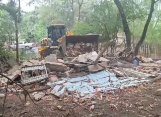 Moradia irregular em área de preservação é demolida na Estrada Boiadeira Departamento Municipal de Urbanização e Regularização Fundiária