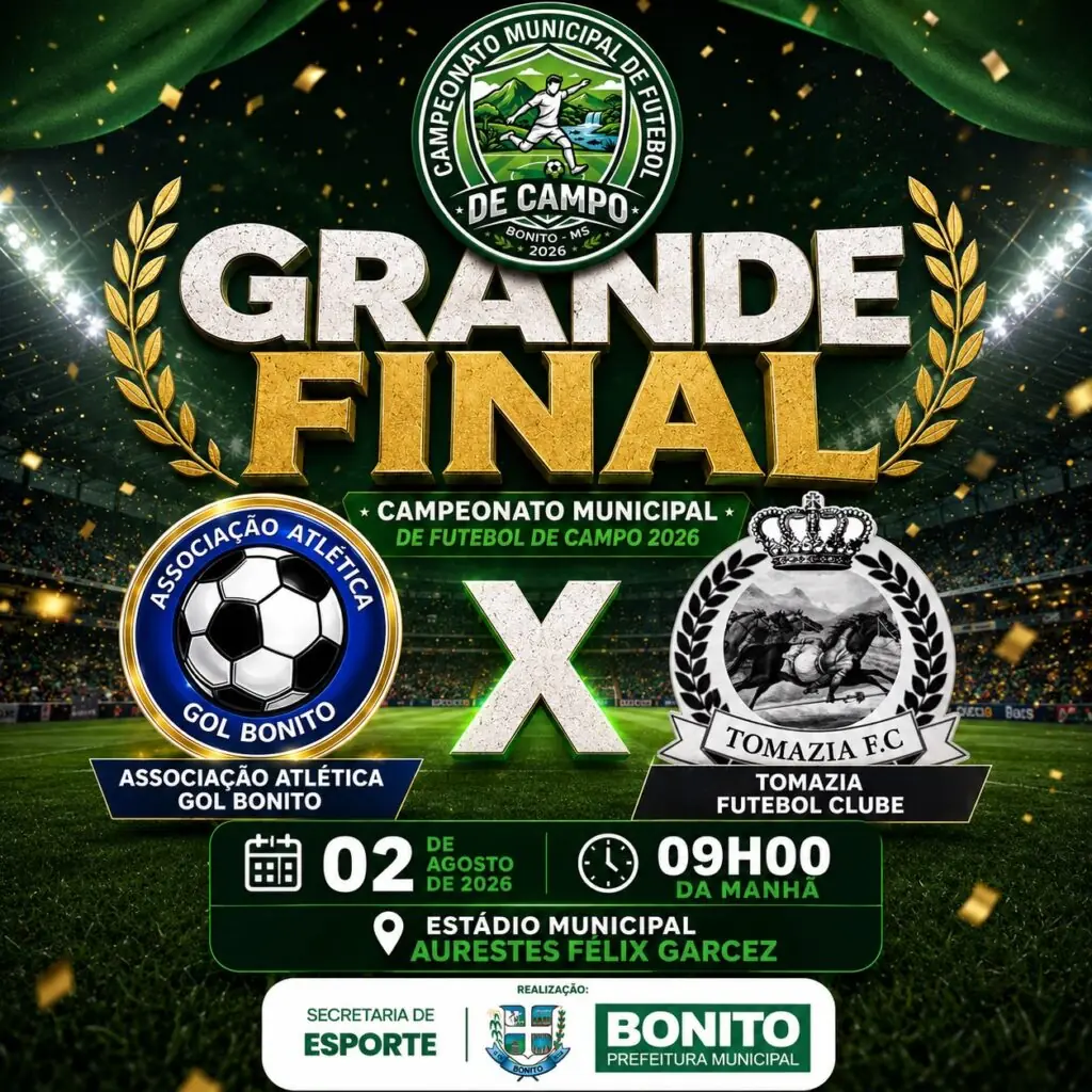 Futebol de Bonito conhece seu campeão neste domingo com final entre Tomázia e Gol Bonito Futebol de Bonito conhece seu campeão neste domingo com final entre Tomázia e Gol Bonito