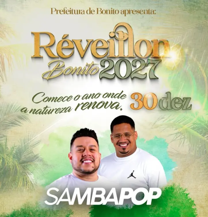 Samba Pop é confirmado na programação do Réveillon Bonito 2027
