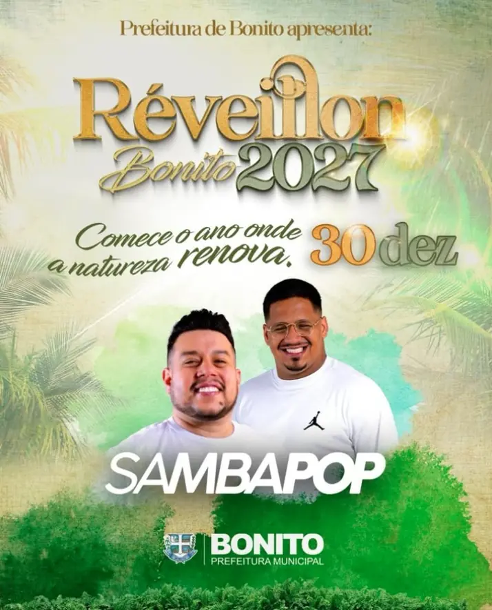 Samba Pop é confirmado na programação do Réveillon Bonito 2027